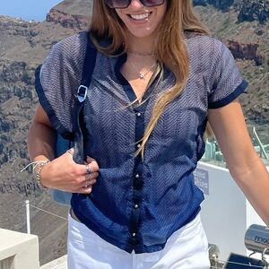 The Limited Navy Blouse